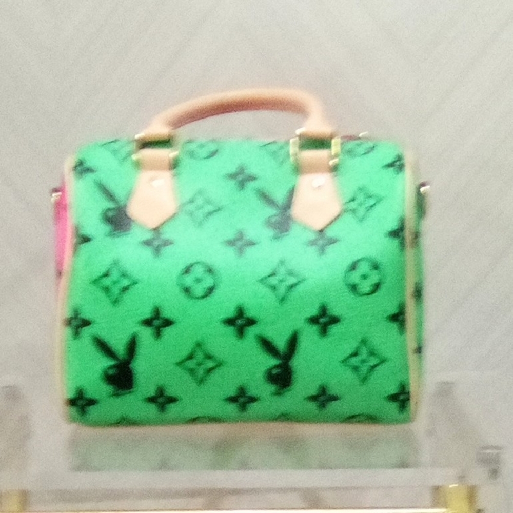 Vibrant Green Patterned Satchel